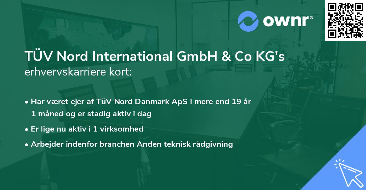TÜV Nord International GmbH & Co KG's erhvervskarriere kort