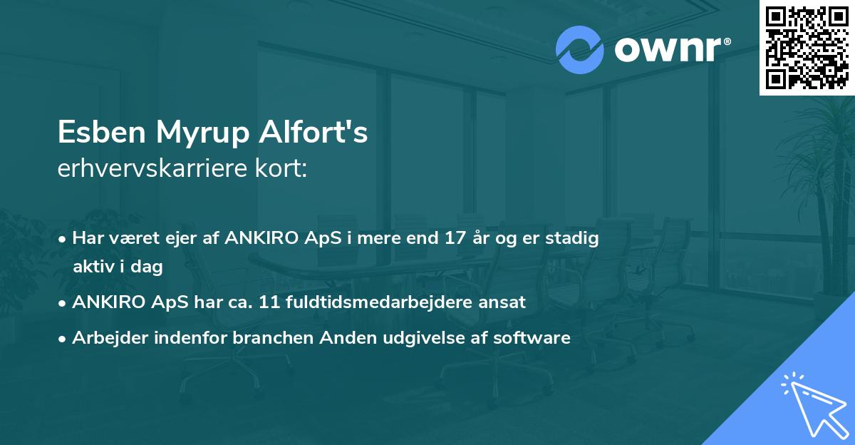 Esben Myrup Alfort's erhvervskarriere kort