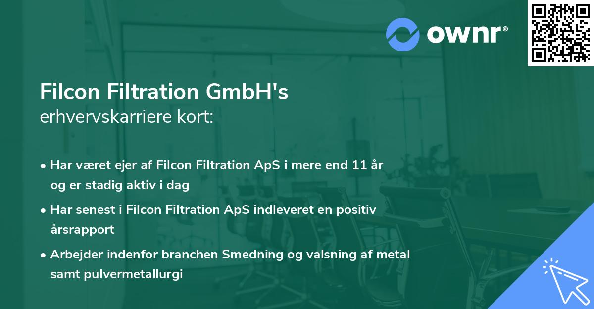 Filcon Filtration GmbH's erhvervskarriere kort