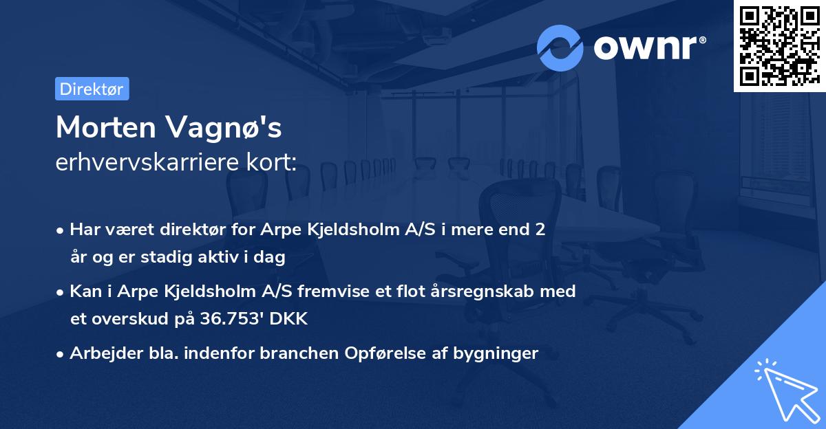 Morten Vagnø's erhvervskarriere kort