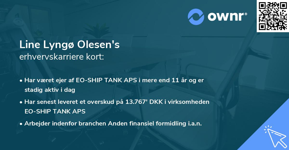 Line Lyngø Olesen's erhvervskarriere kort