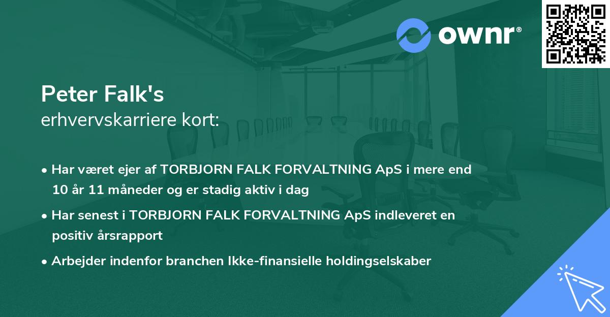 Peter Falk's erhvervskarriere kort