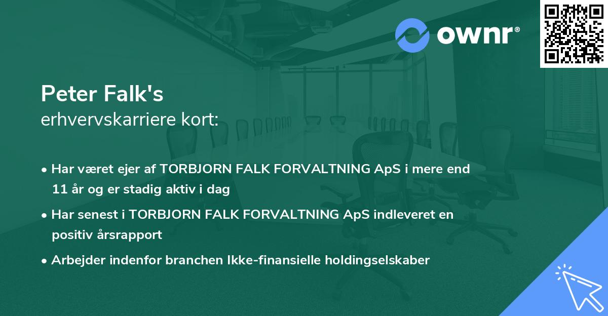 Peter Falk's erhvervskarriere kort