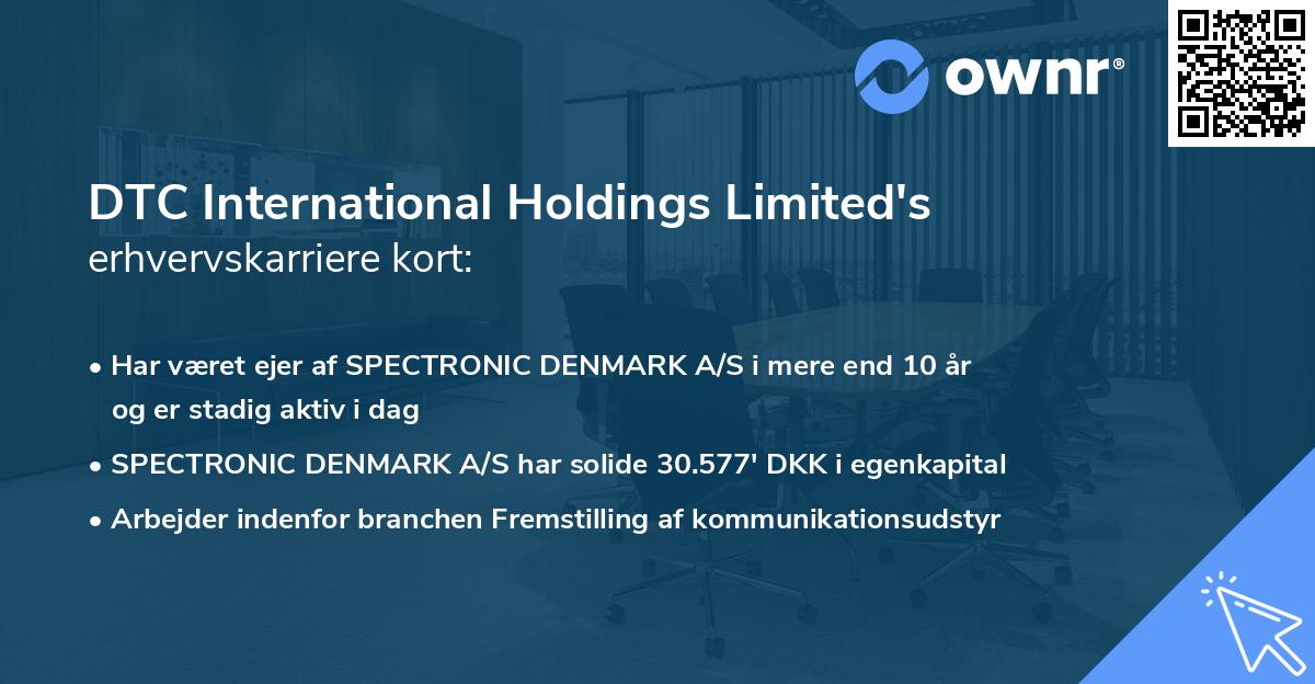 DTC International Holdings Limited's erhvervskarriere kort