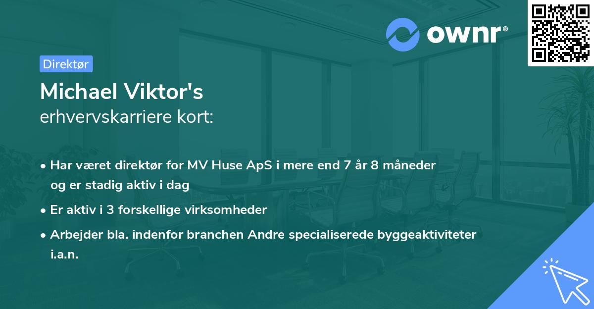 Michael Viktor's erhvervskarriere kort