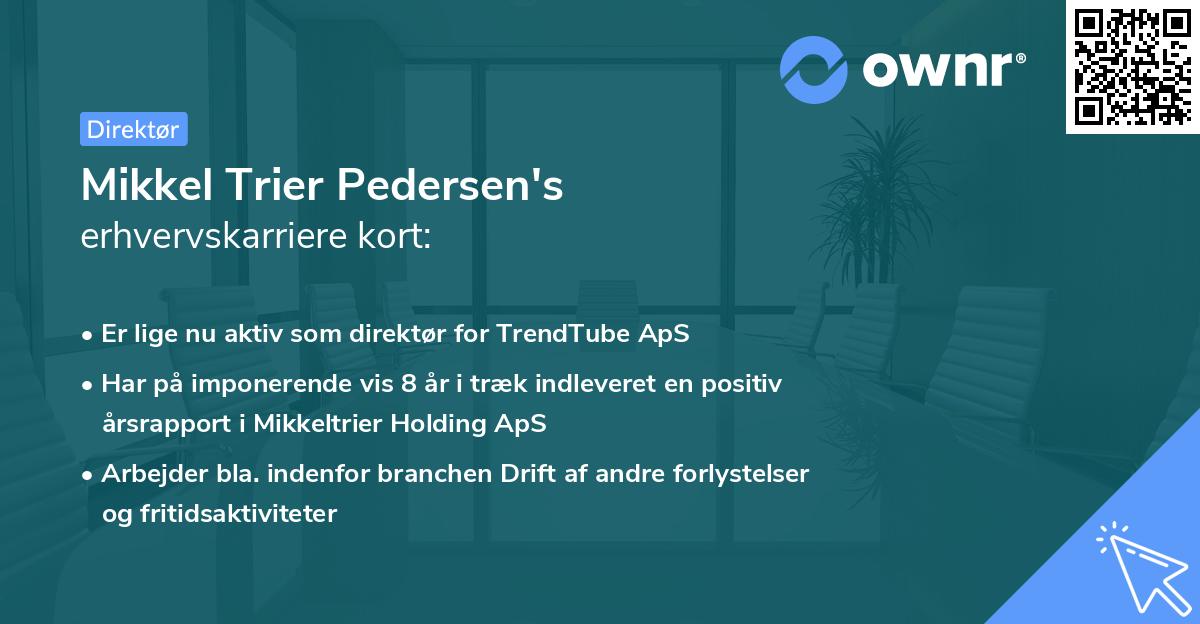 Mikkel Trier Pedersen's erhvervskarriere kort