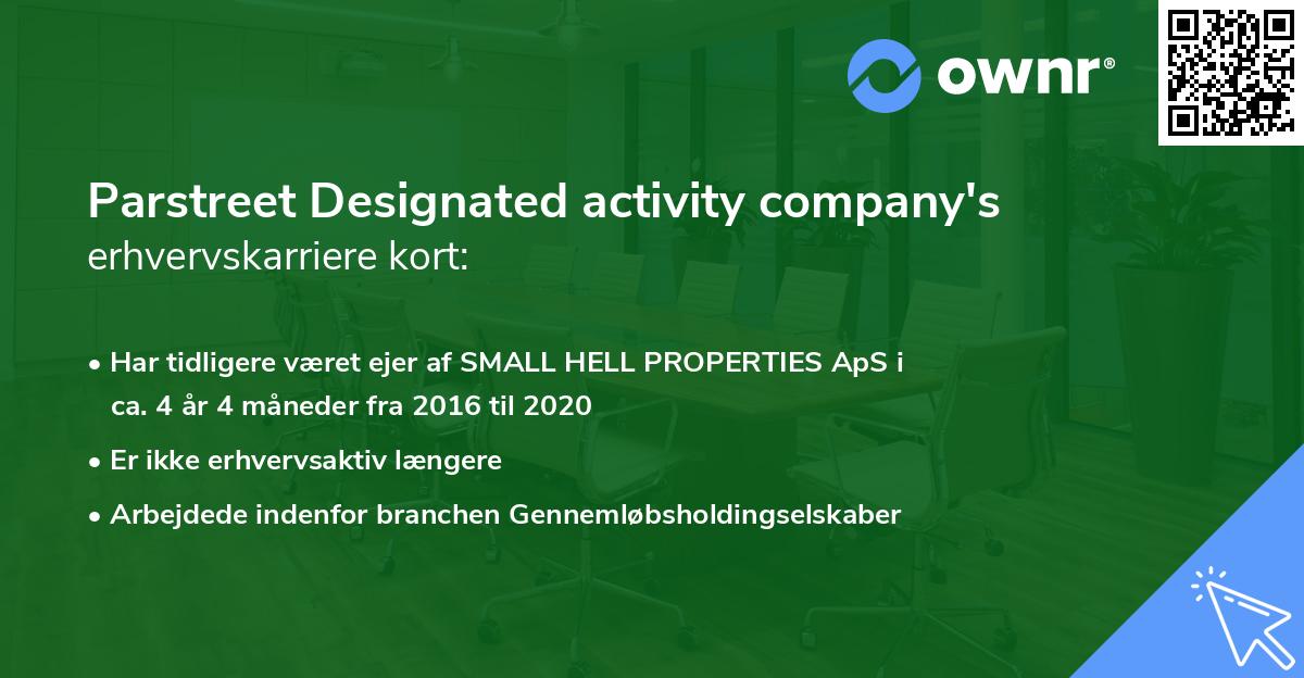 Parstreet Designated activity company's erhvervskarriere kort