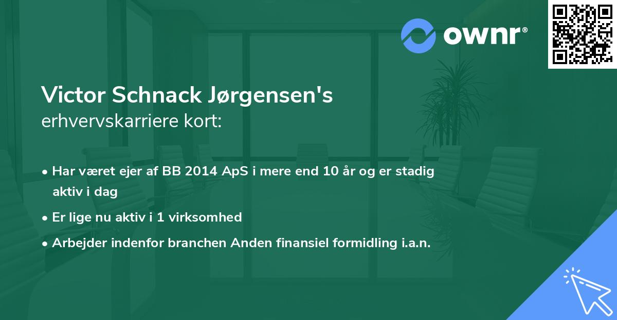 Victor Schnack Jørgensen's erhvervskarriere kort
