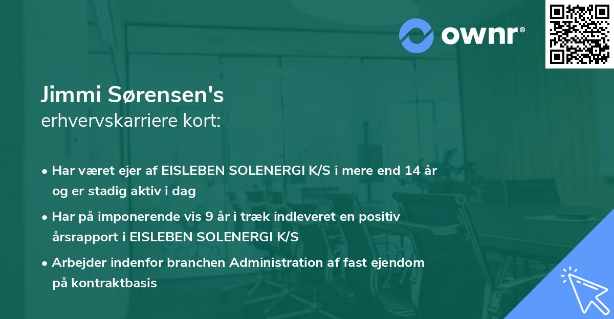 Jimmi Sørensen's erhvervskarriere kort