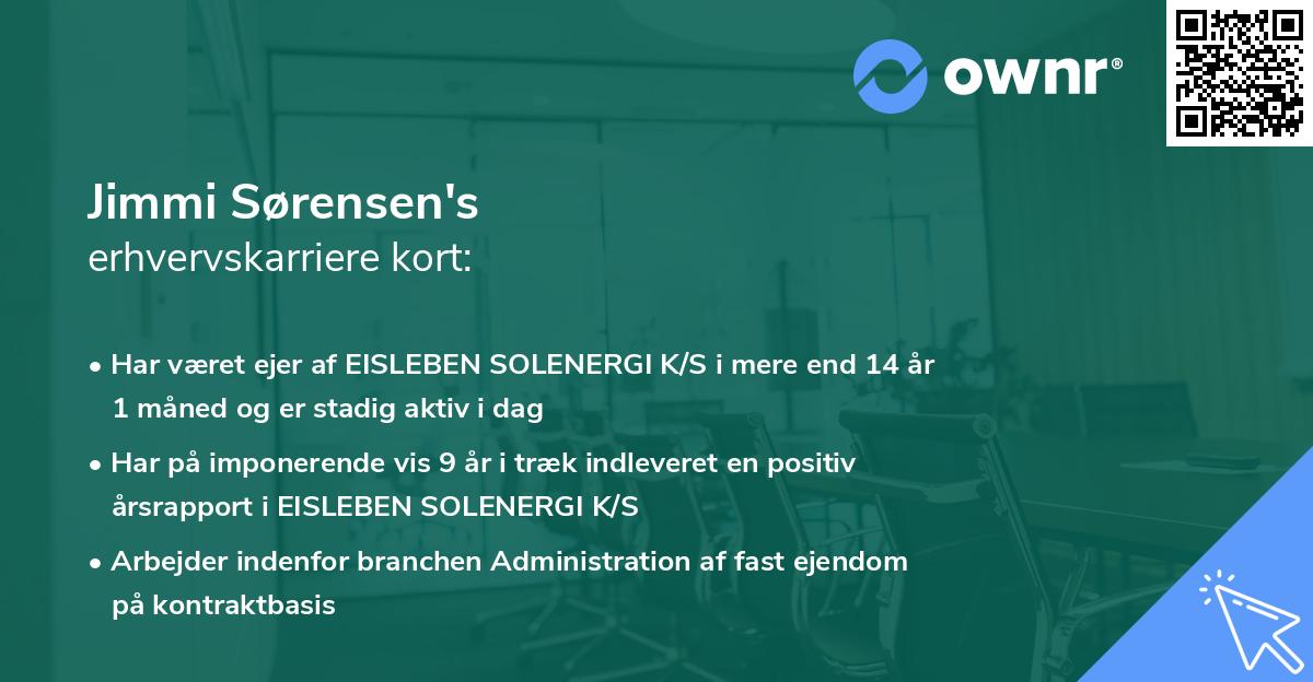 Jimmi Sørensen's erhvervskarriere kort