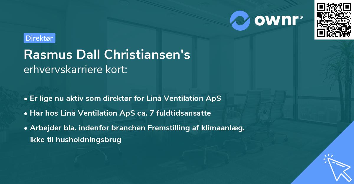 Rasmus Dall Christiansen's erhvervskarriere kort