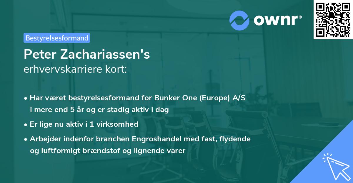 Peter Zachariassen's erhvervskarriere kort