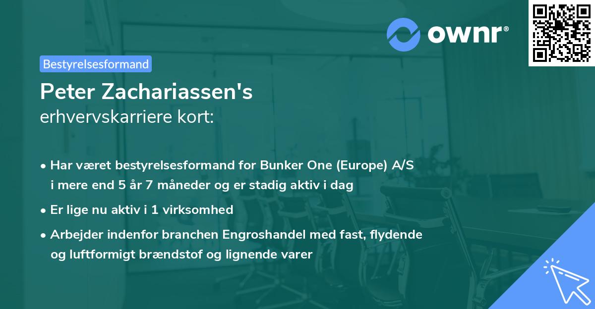 Peter Zachariassen's erhvervskarriere kort