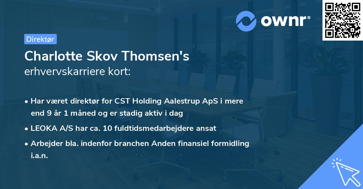 Charlotte Skov Thomsen's erhvervskarriere kort