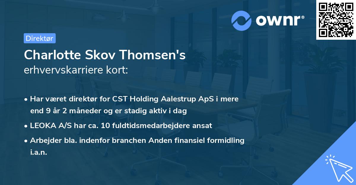 Charlotte Skov Thomsen's erhvervskarriere kort