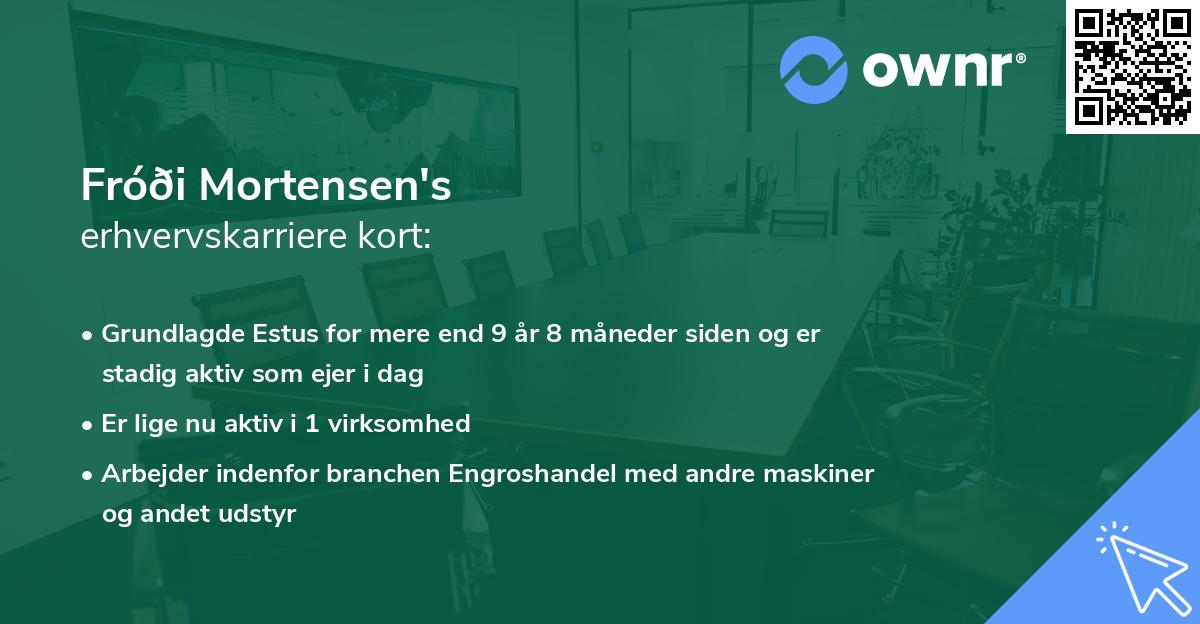 Fróði Mortensen's erhvervskarriere kort