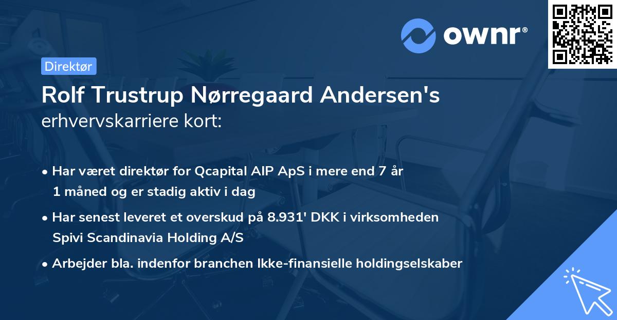Rolf Trustrup Nørregaard Andersen's erhvervskarriere kort