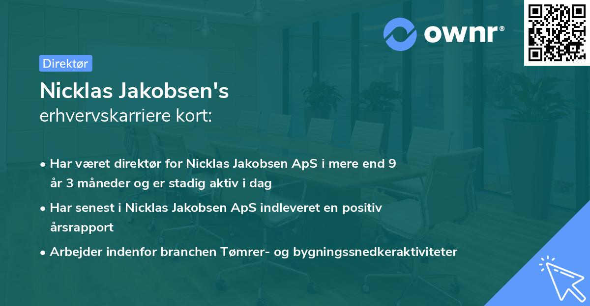 Nicklas Jakobsen's erhvervskarriere kort