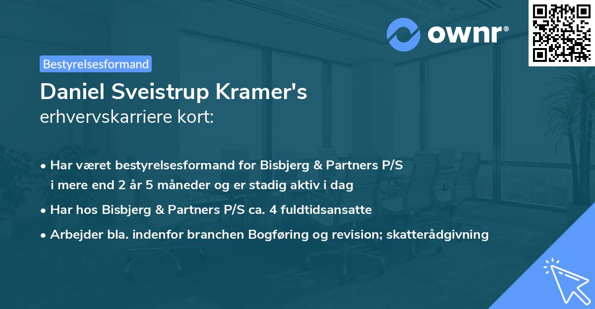 Daniel Sveistrup Kramer's erhvervskarriere kort