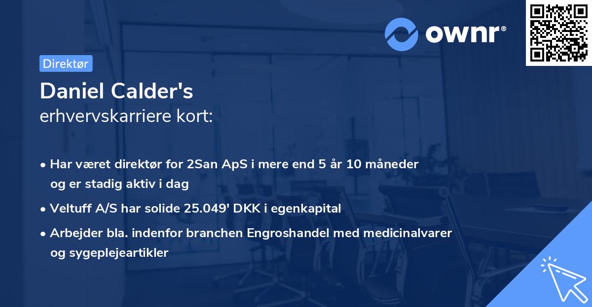 Daniel Calder's erhvervskarriere kort