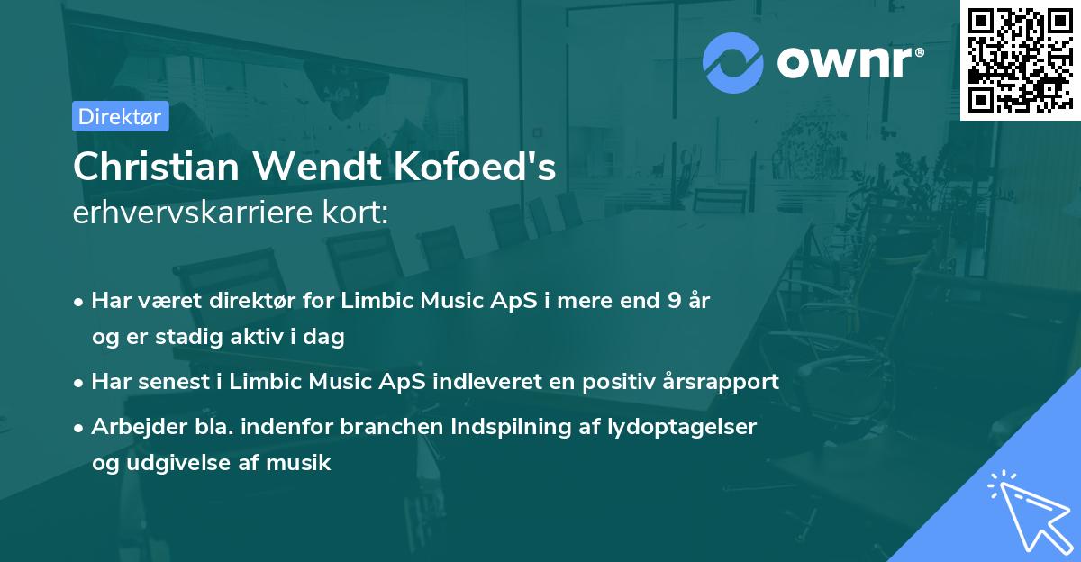 Christian Wendt Kofoed's erhvervskarriere kort
