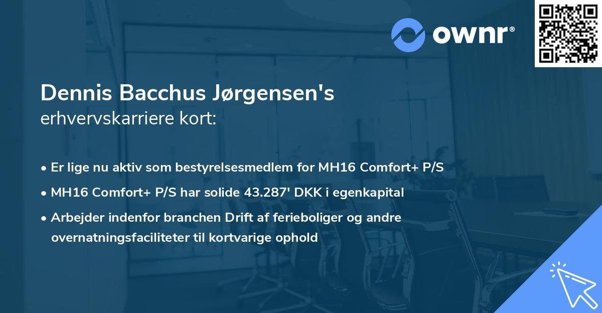 Dennis Bacchus Jørgensen's erhvervskarriere kort