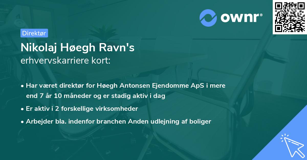Nikolaj Høegh Ravn's erhvervskarriere kort
