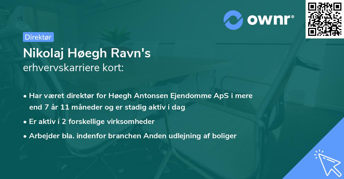 Nikolaj Høegh Ravn's erhvervskarriere kort