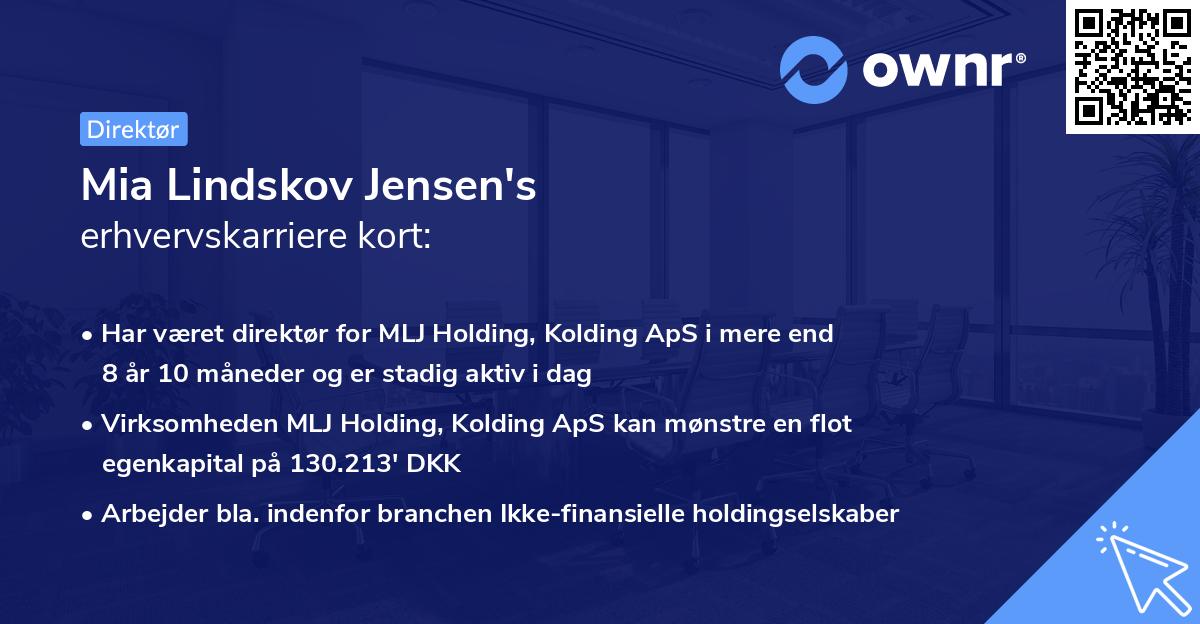 Mia Lindskov Jensen's erhvervskarriere kort