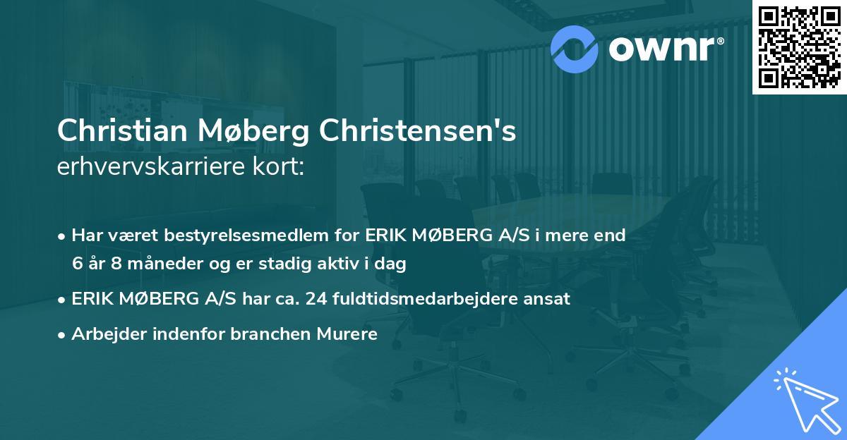 Christian Møberg Christensen's erhvervskarriere kort