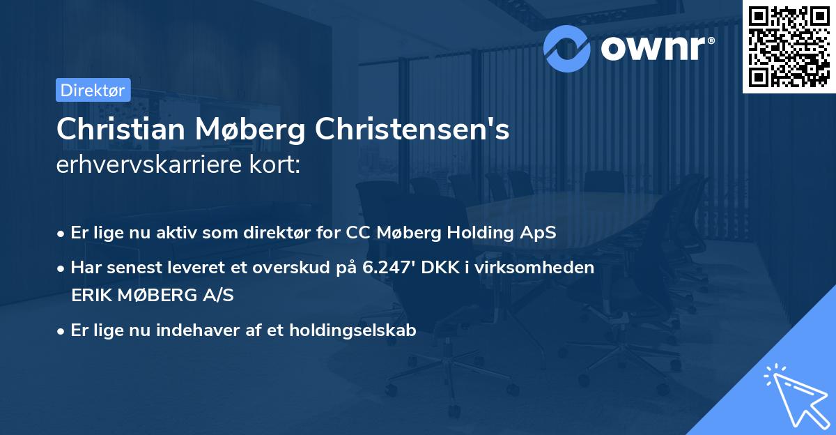 Christian Møberg Christensen's erhvervskarriere kort