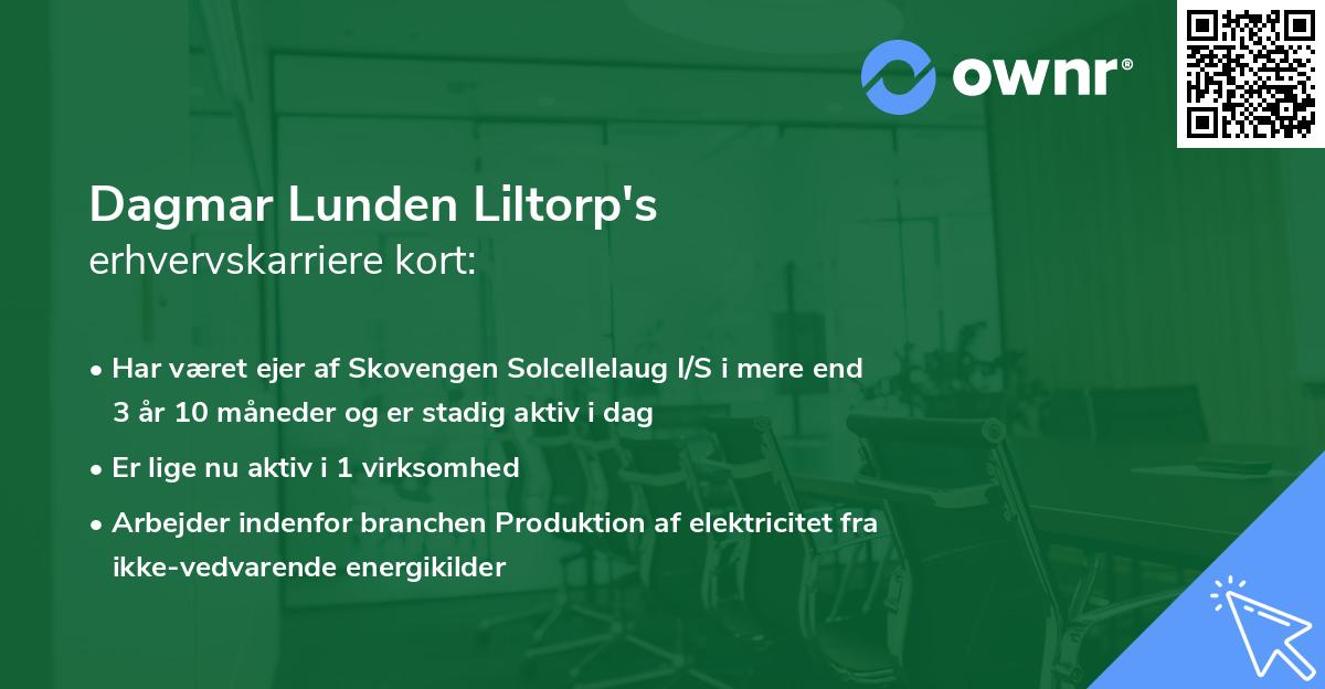 Dagmar Lunden Liltorp's erhvervskarriere kort