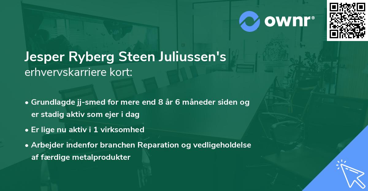 Jesper Ryberg Steen Juliussen's erhvervskarriere kort