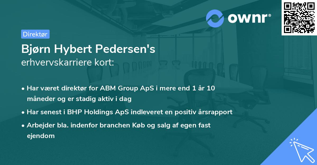 Bjørn Hybert Pedersen's erhvervskarriere kort