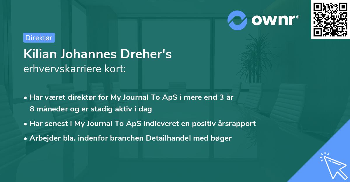 Kilian Johannes Dreher's erhvervskarriere kort