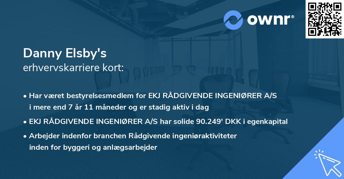 Danny Elsby's erhvervskarriere kort
