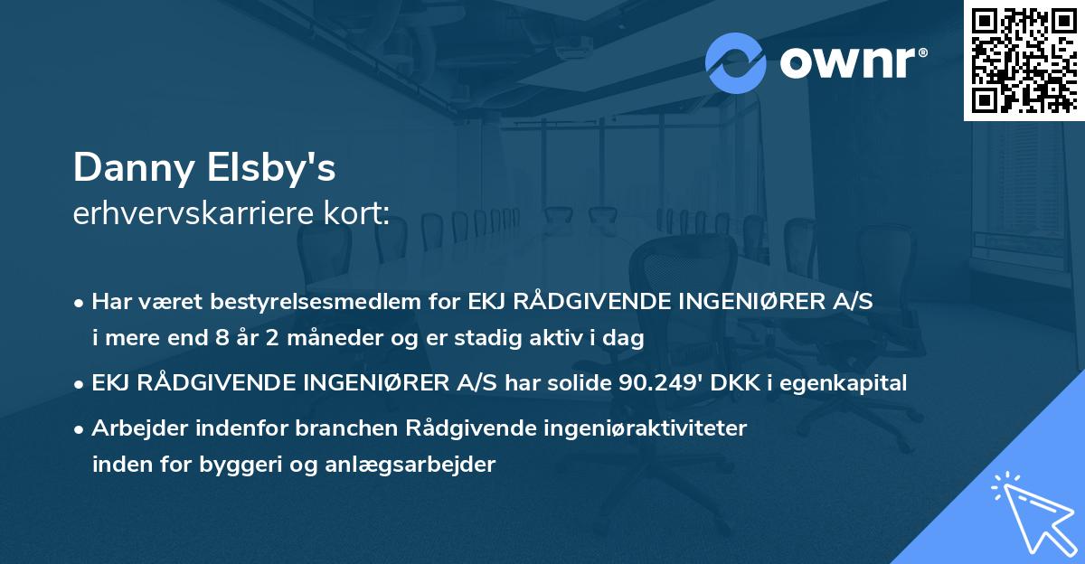 Danny Elsby's erhvervskarriere kort