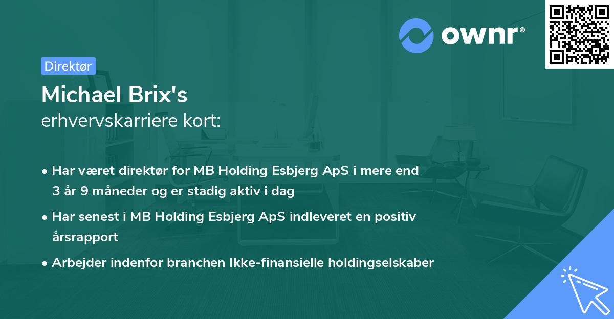Michael Brix's erhvervskarriere kort