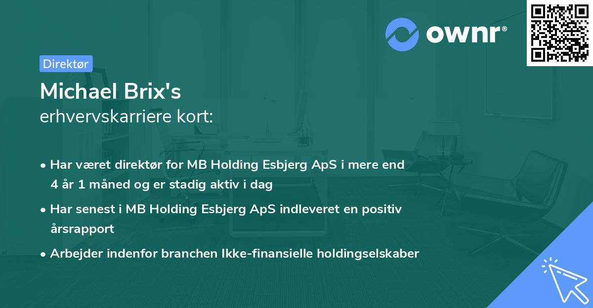 Michael Brix's erhvervskarriere kort