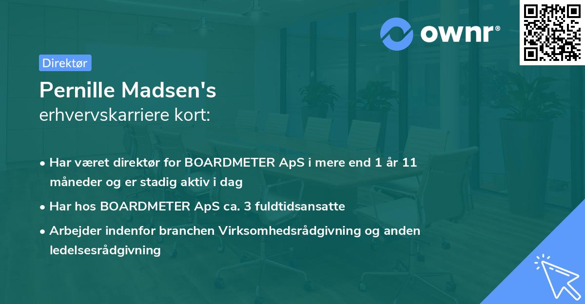 Pernille Madsen's erhvervskarriere kort