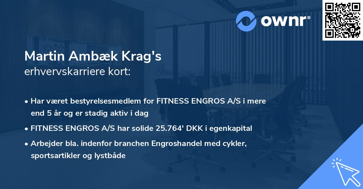 Martin Ambæk Krag's erhvervskarriere kort