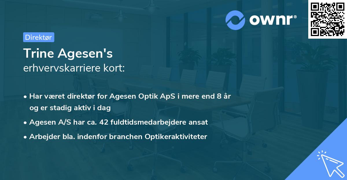 Trine Agesen's erhvervskarriere kort