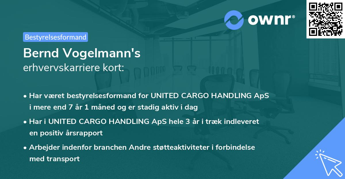 Bernd Vogelmann's erhvervskarriere kort