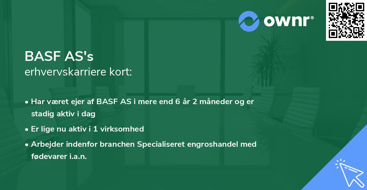 BASF AS's erhvervskarriere kort