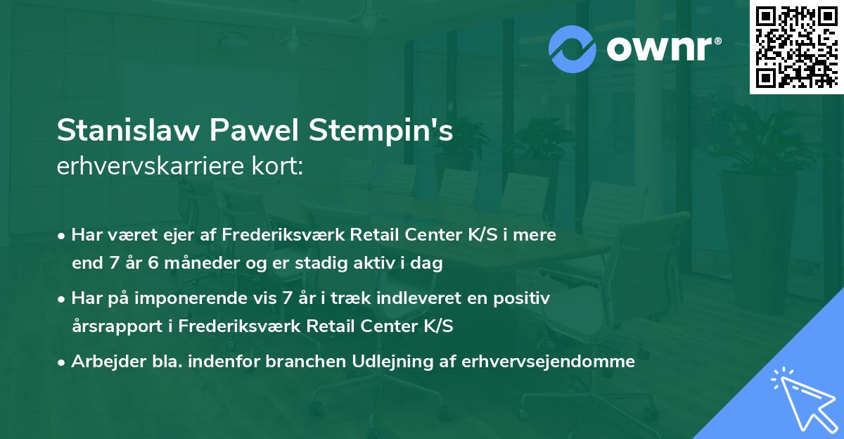 Stanislaw Pawel Stempin's erhvervskarriere kort