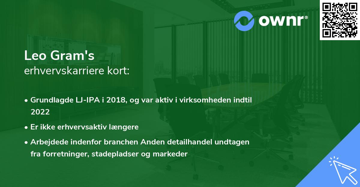 Leo Gram's erhvervskarriere kort