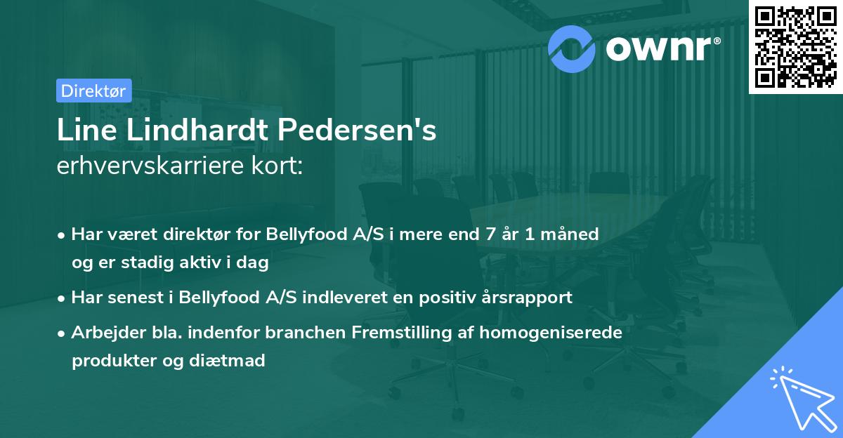 Line Lindhardt Pedersen's erhvervskarriere kort