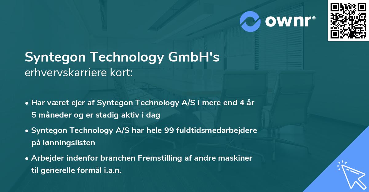 Syntegon Technology GmbH's erhvervskarriere kort