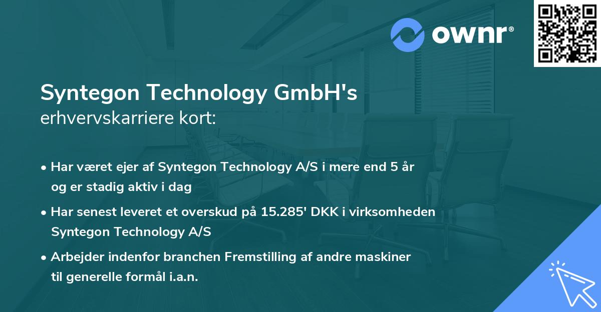 Syntegon Technology GmbH's erhvervskarriere kort