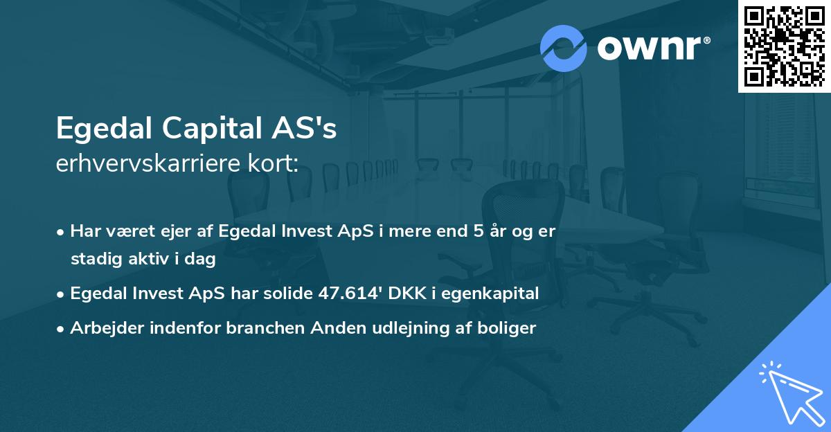 Egedal Capital AS's erhvervskarriere kort